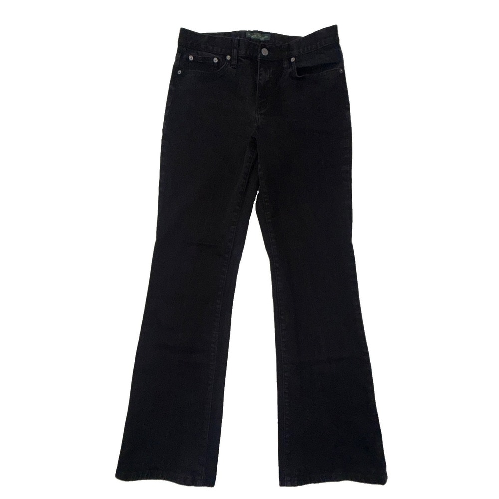 LRL Lauren Ralph Lauren Jeans Black Classic Bootcut Womens Sz 8 Cotton Elastane